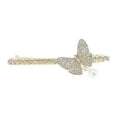 thumbnail image 5 of Unique Bargains 1 Pc Hair Clips Cute Rhinestone Elegant Butterfly Pendant Hair Clip Hairdo Clip Gold Tone Transparent, 5 of 5