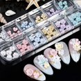 thumbnail image 1 of 60 piezas Flor Mariposa Nail Art Charms Glitter Calcomanías Decoración 3D Nail Flower Diseño plano Acrílico Nail Art para mujeres DIY Manicura Joyería Salón Accesorios de uñas Suministros Xemadio HMHZ355-3, 1 of 2
