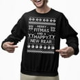 thumbnail image 2 of Ugly Christmas Sweater, Xmas Holiday Mens Womens, Funny Santa Sweatshirt, Merry Fitmess Happy New Year Christmas Sweater, 2 of 5