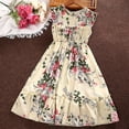 thumbnail image 2 of Corduroy Jumper Set Girl Dress Size 16 Girls Child Sleeveless Flowers Prints Beach Sundress Party Dresses Princess Dress Girls Dresses Size 13 Summer Dresses for Girls Size 14-16, 2 of 8