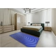 thumbnail image 4 of Ahgly Company Indoor Round Patterned Sapphire Blue Area Rugs, 3' Round, 4 of 6