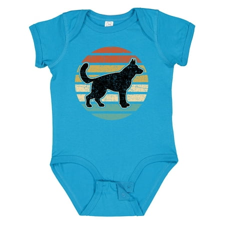 

Inktastic German Shepherd Silhouette Vintage Retro Gift Baby Boy or Baby Girl Bodysuit
