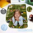 thumbnail image 3 of Kainsy Toddler Nap Mat, Personalized Name Tractor Series Nap Mats for Daycare Preschool Kindergarten Sleeping Bag for Kids Boys Nap Mat with Removable Pillow and Soft Blanket Grass Green, 3 of 9