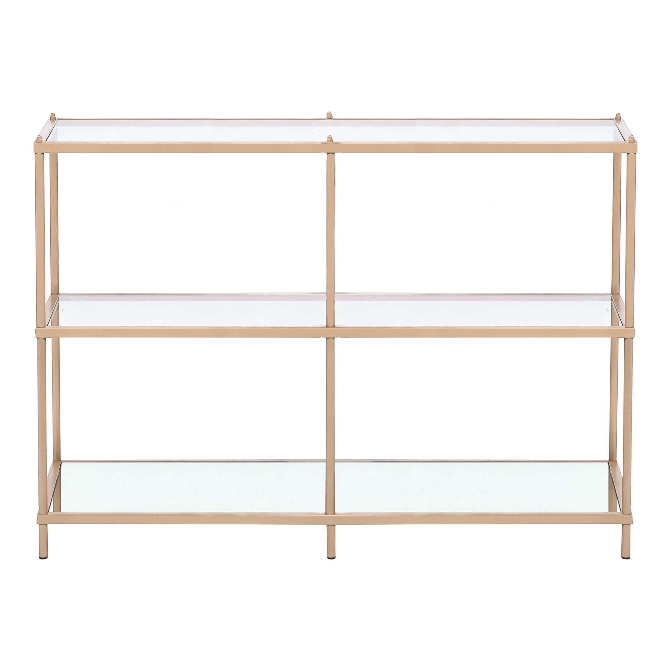 Furniture of America Tenne Glass Top Console Table, Champagne