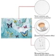 thumbnail image 6 of Placemats Set of 6, Stain Scratch Resistant Heat Resistant Mats Multi-use PVC Weave Table Mats for Dining Room Kitchen Table Home Decoration, Butterfly Blue Marble, 6 of 6