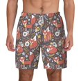 thumbnail image 3 of Uemuo Foxes Pattern Mens Swim Trunks Quick Dry Board Shorts with Mesh Lining, Stretch Beach Shorts Quick Dry No-Chafing Board Shorts-XX-Large, 3 of 9