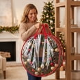 thumbnail image 6 of Christmas Wreath Storage Bag 24 inch with Zippered Opening and Carry Handles, Round Wreath Storage Container for Artificial Holiday Wreaths, Closet, Garage and Attic Organization, 6 of 6