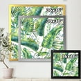 thumbnail image 4 of Designart 'Ancient Pattern Of Banana Leaves' Lake House Framed Art Print, 4 of 4