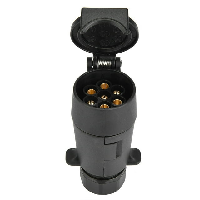 7 Pin Car Trailer Socket Plug Adapter Wire Connector for Caravan Towbar Towing 12V