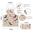thumbnail image 7 of Dachshund and Flower Apron-Garden Aprons for Women with Pockets-Cotton Linen Waterproof Kitchen Cooking Gardening Aprons Adjustable for Kitchen,Cooking,BBQ and Salon 33x27 Inch, 7 of 7