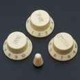 thumbnail image 2 of Yellow Rothko and Frost Cream Fender Stratocaster Strat ST Electric Guitar Replacement Knobs Set, 2 of 5