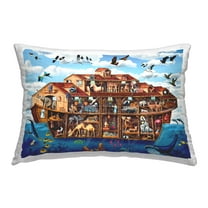 Stupell Industries Bible Story Animal Art Decorative Printed Throw Pillow Design by Art Poulin