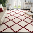 thumbnail image 3 of SAFAVIEH Dallas Logan Geometric Shag Area Rug, Ivory/Red, 8' x 10', 3 of 7