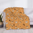 thumbnail image 3 of Rateoe Cute Puppy J Pattern Flannel Throw Blanket, Ultra-soft Blanket for Bed, Couch, Car, Hypoallergenic Anti-pilling blanket-60"x50"(Horizontal), 3 of 6
