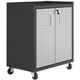 thumbnail image 3 of Pemberly Row 3-Piece Modern Metal Worktable & Garage Cabinet Set in Gray, 3 of 26
