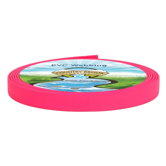 Country Brook Design® 3/4 Inch Flamingo Pink PVC Webbing, 50 Yards