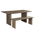 thumbnail image 4 of Pemberly Row 55" Solid Wood Modern Dining/Kitchen Bench in Brown, 4 of 4