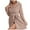 Beige, variant on Women Plush Robes Long Gown Coral Solid Long Sleeve Thickened Knee Length Home Wear Cozy Warm Bathrobe Blue M