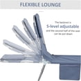thumbnail image 4 of JERFIT 5-Position Folding Lounger Chair with Face Hole, Portable Outdoor Chaise for Beach Pool Patio, Gray Oxford Fabric, 4 of 8
