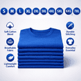 thumbnail image 4 of SOCKS'NBULK 6 Pack Mens Basic Casual Cotton Crew Neck Short Sleeve T-Shirts Royal Blue Color Bulk Pack Value Deal (Large), 4 of 7