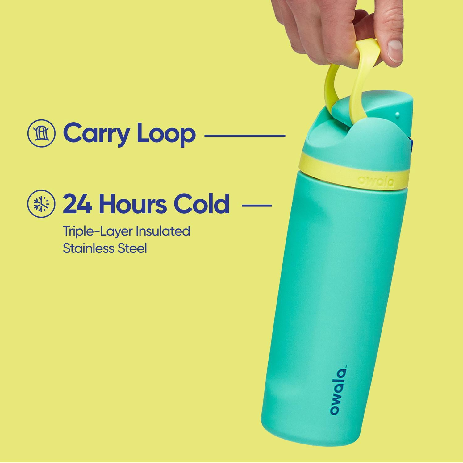 Owala FreeSip Stainless Steel Water Bottle, 24oz, Wacky Wildberry