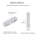 thumbnail image 6 of Rosec Jewels - Pear and Baguette Moissanite Eternity Wedding Band for Women (D-VS1 Quality), 14K White Gold, US 7.00, 6 of 7