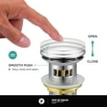 thumbnail image 4 of Fine Fixtures Pop Up Drain With Strainer Basket in Satin Nickel, 4 of 7
