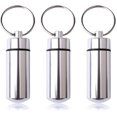 thumbnail image 1 of Pcs Pill Box Keychain, Pill Box Keychain Waterproof Capsule Outdoor Pill Box Aluminum Waterproof Key, 1 of 5