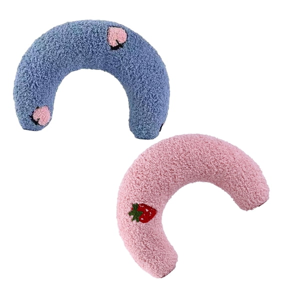 Nicehomfit U-Shaped Cat Pillow, Plush, Assorted Color, Neck Support, Cozy Naps, 2Pcs