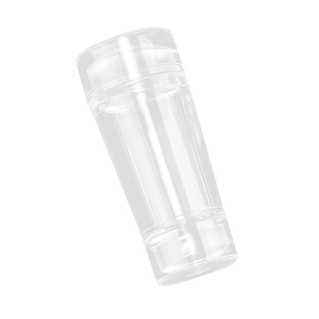 Nail Stamper, Round Rectangular Double Head Transparent Visible Body Jelly Stamping, Material Plastic, SiliconeLarge, Small Nail Stamp Nail Stamper Kit with Scraper, Transparent