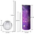 thumbnail image 3 of Purple Geometric Star Skinny Tumbler 20oz - Double Wall Vacuum Coffee- Birthday Gifts for Mom Sister Friends Women, 3 of 7