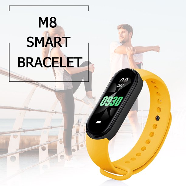 Smartband IP67 pulsera de seguimiento de fitness impermeable para mujeres y hombres (amarillo)