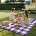 thumbnail image 5 of Fsddascl Purple Checkered Outdoor Rug for Patio/Deck/Porch, Non-Slip Large Area Rug 5 x 8 Ft, Farmhouse Buffalo Plaid Indoor Outdoor Rugs Washable Area Rugs, Reversible Camping Rug Carpet Runner, 5 of 5
