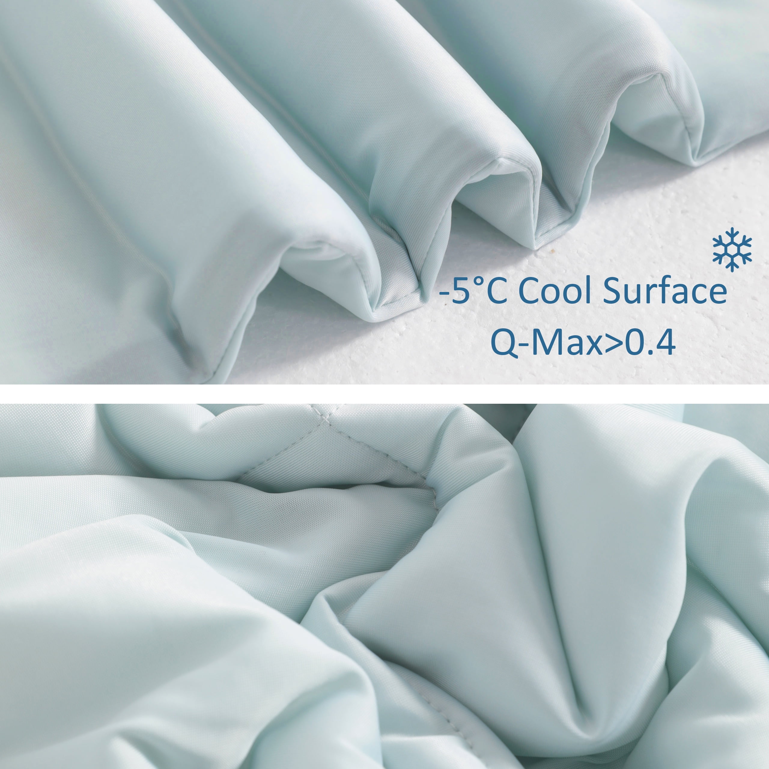 Ntbay Queen Size Cooling Comforter for Hot Sleepers, Breathable Double-Sided Cooling Blanket, 90" x 90", Aqua Blue