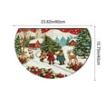 thumbnail image 3 of Mecorevxz Christmas Decorations,Half Round Doormat Non Slip Indoor Outdoor Entrance Semi Circle Area Rug Washable Half Moon Rug Front Floor Mat for Christmas Decor（B）, 3 of 7