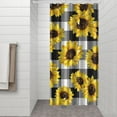 thumbnail image 3 of Watercolor Sunflower Artwork Shower Curtain 36" x 72" Quick-Dry Bathroom Drapes with Reinforced Grommets, 3 of 5
