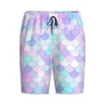 thumbnail image 4 of Naloa Rainbow Scales Men's Short Pajama Pants, Lounge Comfort Shorts with Elasticized Waistband and Side Pockets - Medium, 4 of 9