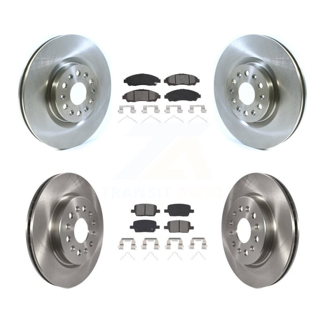 Transit Auto Front Rear Disc Brake Rotors and Semi-Metallic Pads Kit for Car Cadillac XT5 Buick Enclave XT6 K8S-102957