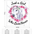 thumbnail image 5 of Horse Blanket for Girls - Horse Gifts for Girls/Women/Horse Lovers - Just A Girl Who Loves Horses - Soft Cozy Flannel Throw Blanket for Sofa Bed 60X80 Inch, 5 of 6