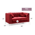 thumbnail image 2 of Glory Furniture Pompano Velvet Loveseat in Burgundy, 2 of 6