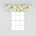 thumbnail image 2 of Ambesonne Spring Window Valance with Rod Pocket, Roses Butterflies Flora Plot, 54" x 12", Apple Green and Pastel Yellow, 2 of 2
