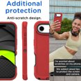 thumbnail image 2 of For iPhone Air Case With Belt Clip, Kickstand, Shockproof Dust/Drop Proof 3 in 1 Full Body Rugged Heavy Duty Durable Cover Red, 2 of 6