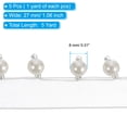 thumbnail image 2 of Uxcell 5 Yard  8mm OD 1.06" Wide Faux Pearl Lace Ribbon White 5Pack, 2 of 5