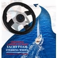 thumbnail image 3 of Speravity Volante de barco de aleación de aluminio, velero, consola de yate, timón central, eje de 3/4 pulgadas, piezas de repuesto universales Bombillas para automóviles, 3 of 6