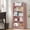 pink, variant on MIN EN WIN 5-Shelf Multi-Functional Modern Wood Bookcase with Curved Design, Dust-Proof Baffle, and Sturdy Construction for Home Office,Pink