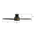 thumbnail image 3 of Trifect Levi 48” Black Soft Modern Integrated LED Ceiling Fan with Remote Control, 3 of 7