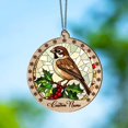 thumbnail image 5 of Customized Sparrow Bird Christmas Ornaments, Sparrow Bird Christmas Suncatcher, Sparrow Bird Stained Glass Ornaments, Sparrow Bird Xmas Decorations. FjotkR (Sparrow Bird 4), 5 of 5