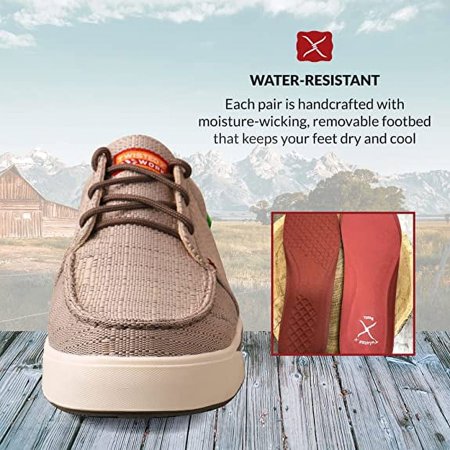 Twisted X Men's Nano Toe Light Grey Work Shoes MCAN003/ size 8 1/2 w