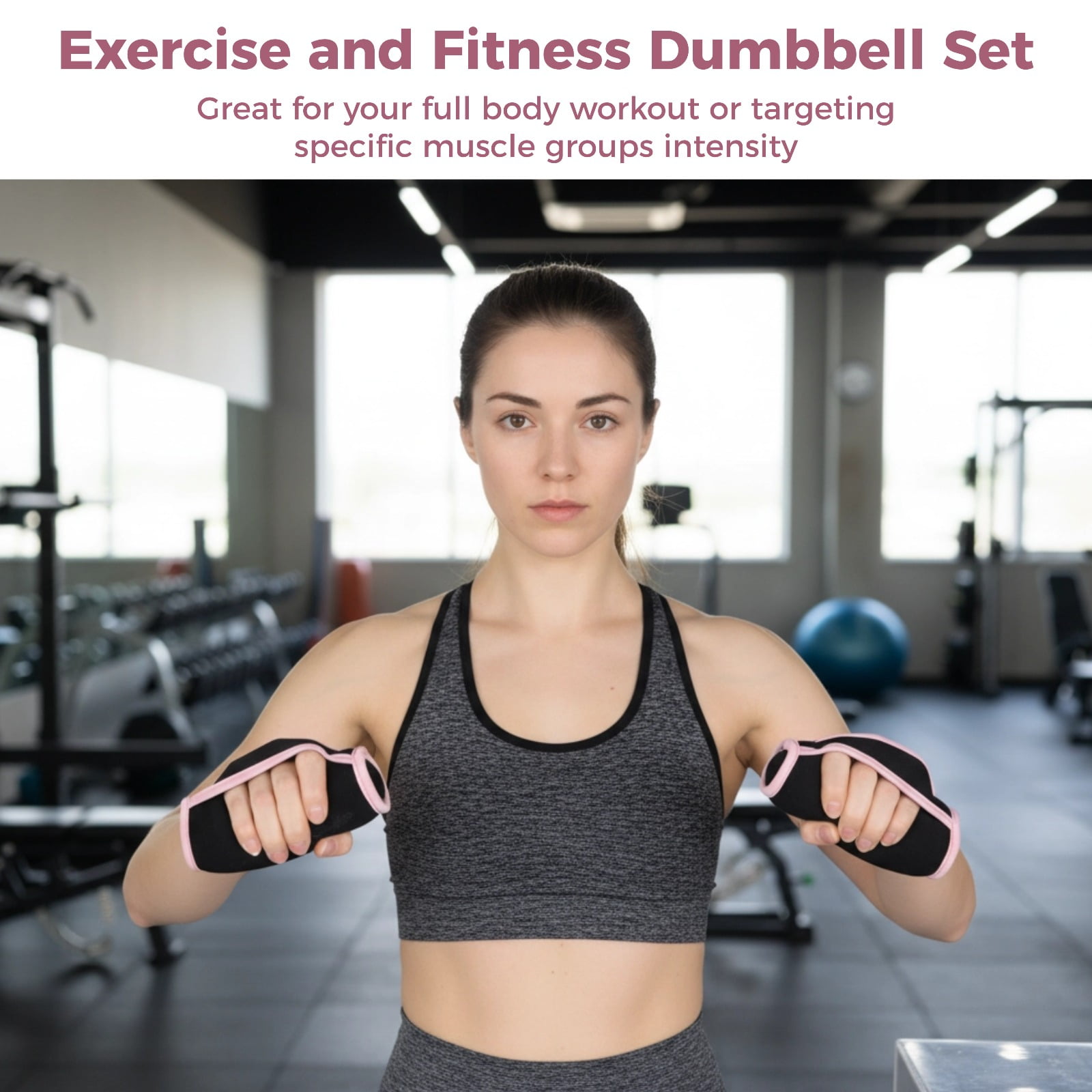 Dumbbell Hand Weight Set of 2, Adjustable Dumbbell Walking Hand Weight Sets with Hand Strap for Running, Jogging, Physical Therapy for Women and Men. 1lbs / 0.45kg