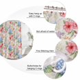 thumbnail image 3 of Beige Blue Hydrangea Bathroom Shower Curtains with 12 Hooks Waterproof Shower Curtain for Stalls and Bathtubs Farmhouse Floral Botanical Burlap Decorative Bathroom Privacy Curtain 72x72 Inches, 3 of 9